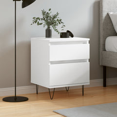 vidaXL Bedside Cabinet White 40x35x50 cm Engineered Wood 1