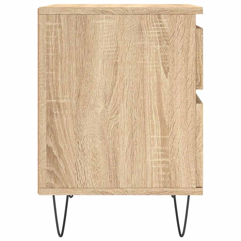 vidaXL Bedside Cabinet Sonoma Oak 40x35x50 cm Engineered Wood 6