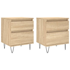 vidaXL Bedside Cabinets 2 pcs Sonoma Oak 40x35x50 cm Engineered Wood 2