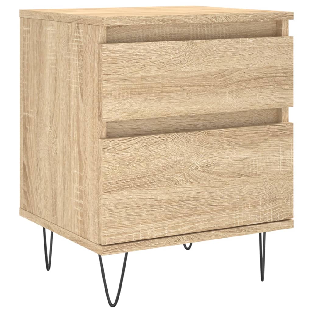 vidaXL Bedside Cabinets 2 pcs Sonoma Oak 40x35x50 cm Engineered Wood 3
