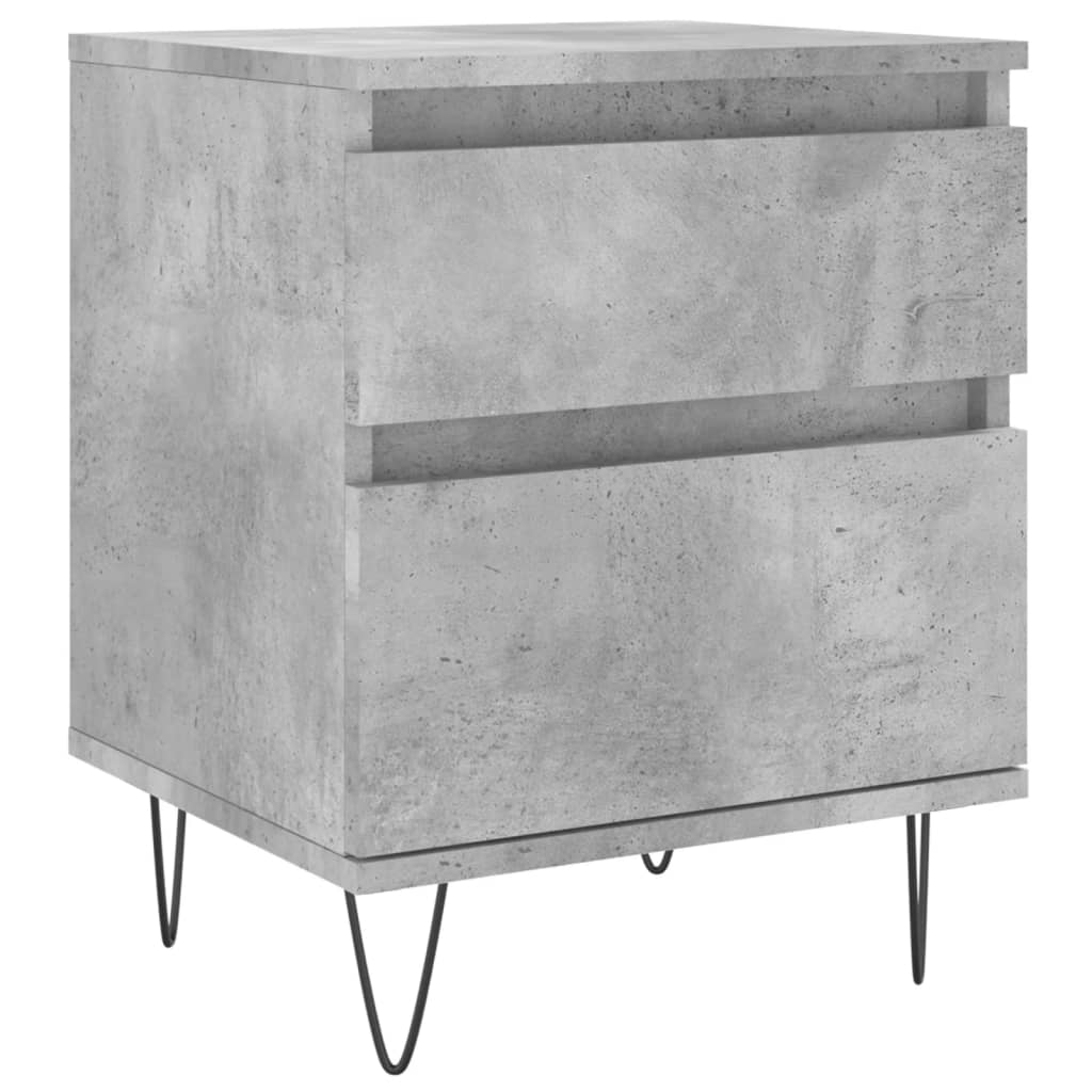vidaXL Bedside Cabinet Concrete Grey 40x35x50 cm Engineered Wood 2