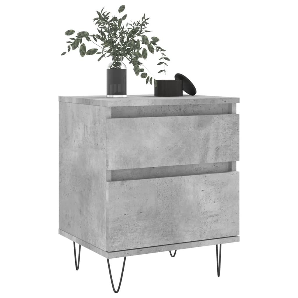 vidaXL Bedside Cabinet Concrete Grey 40x35x50 cm Engineered Wood 3