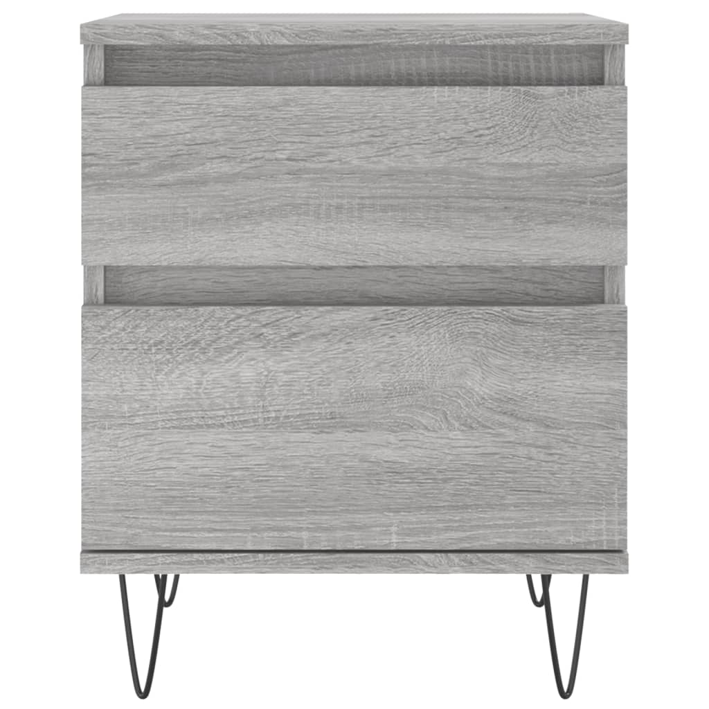 vidaXL Bedside Cabinet Grey Sonoma 40x35x50 cm Engineered Wood 3