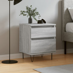 vidaXL Bedside Cabinet Grey Sonoma 40x35x50 cm Engineered Wood 1