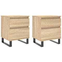 vidaXL Bedside Cabinets 2 pcs Sonoma Oak 40x35x50 cm Engineered Wood 2