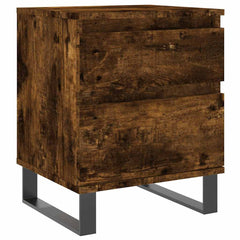 vidaXL Bedside Cabinet Smoked Oak 40x35x50 cm Engineered Wood 2