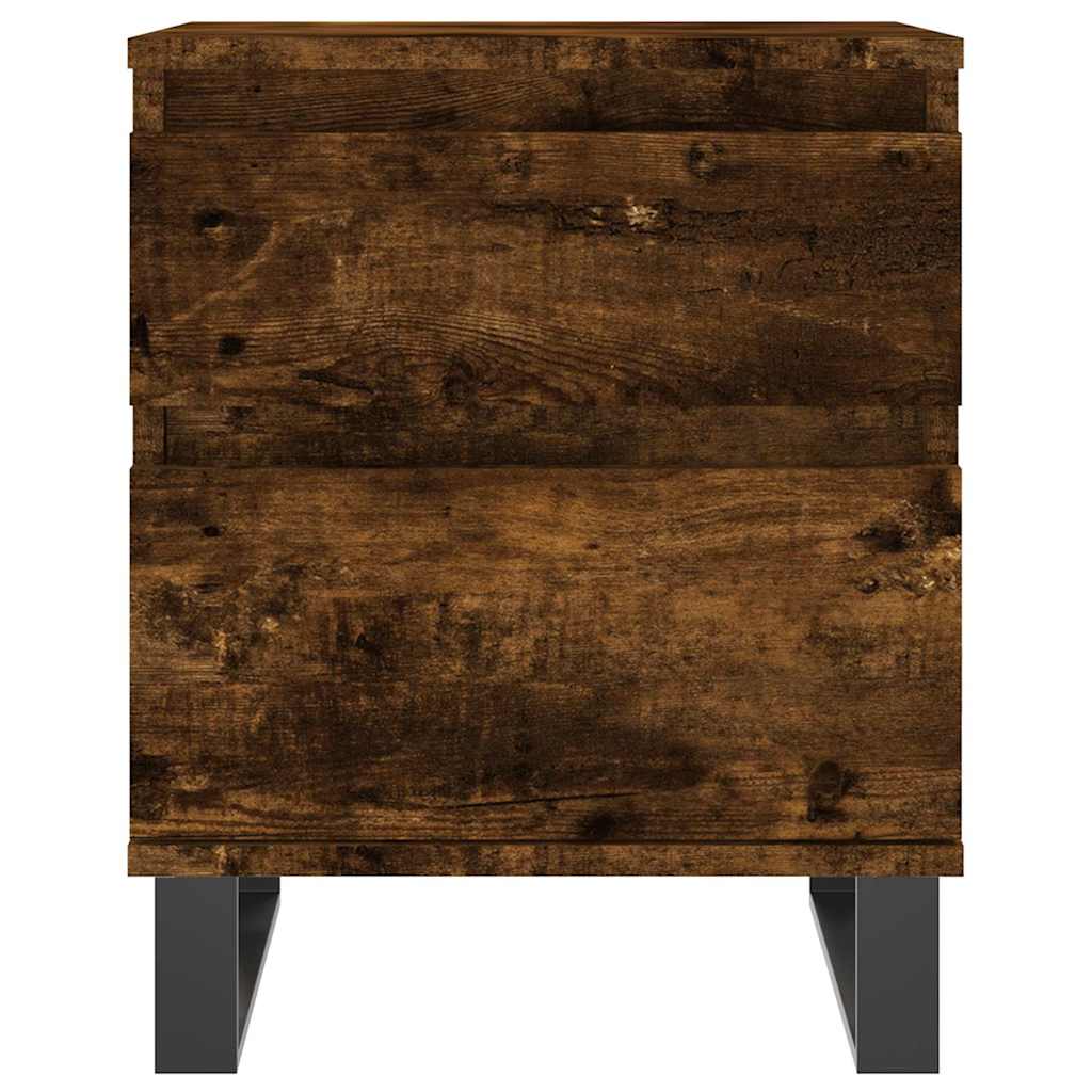 vidaXL Bedside Cabinet Smoked Oak 40x35x50 cm Engineered Wood 3