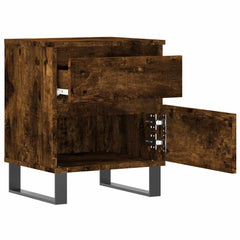 vidaXL Bedside Cabinet Smoked Oak 40x35x50 cm Engineered Wood 4