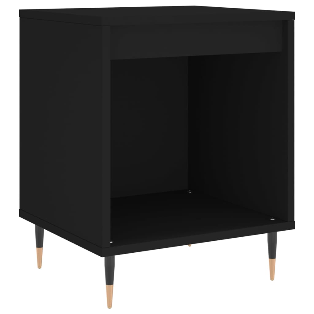 vidaXL Bedside Cabinets 2 pcs Black 40x35x50 cm Engineered Wood 4
