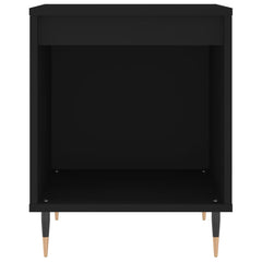 vidaXL Bedside Cabinets 2 pcs Black 40x35x50 cm Engineered Wood 5