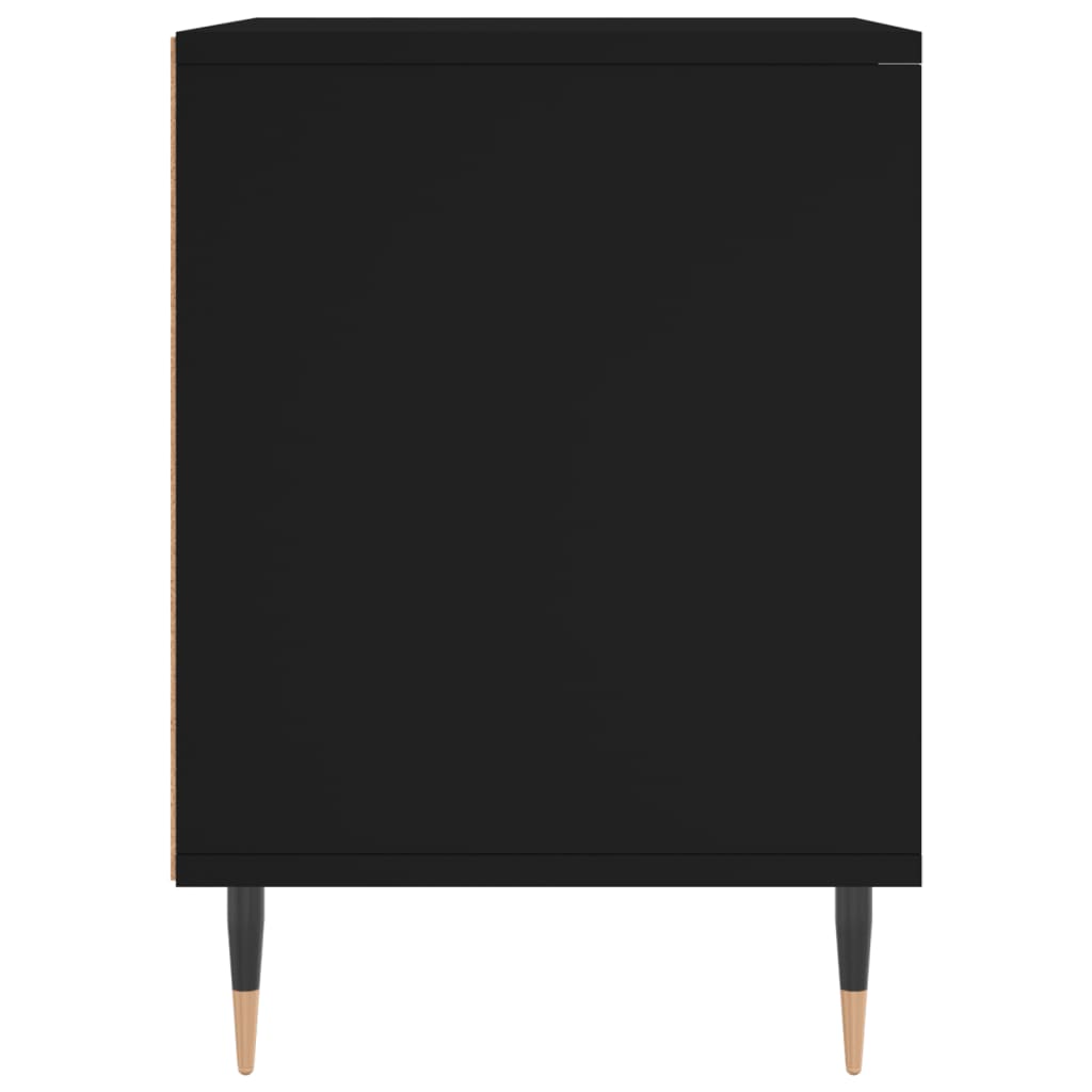vidaXL Bedside Cabinets 2 pcs Black 40x35x50 cm Engineered Wood 6