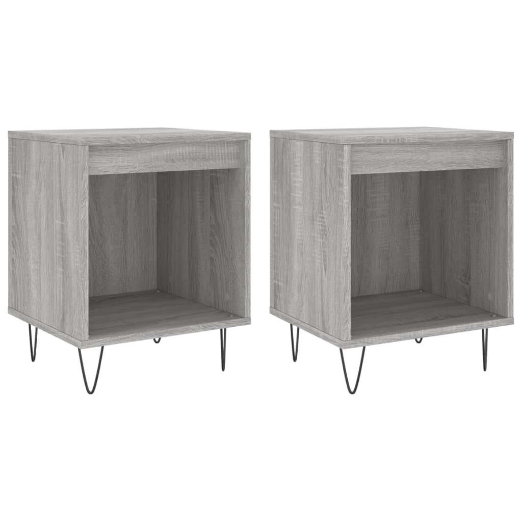 vidaXL Bedside Cabinets 2 pcs Grey Sonoma 40x35x50 cm Engineered Wood 2