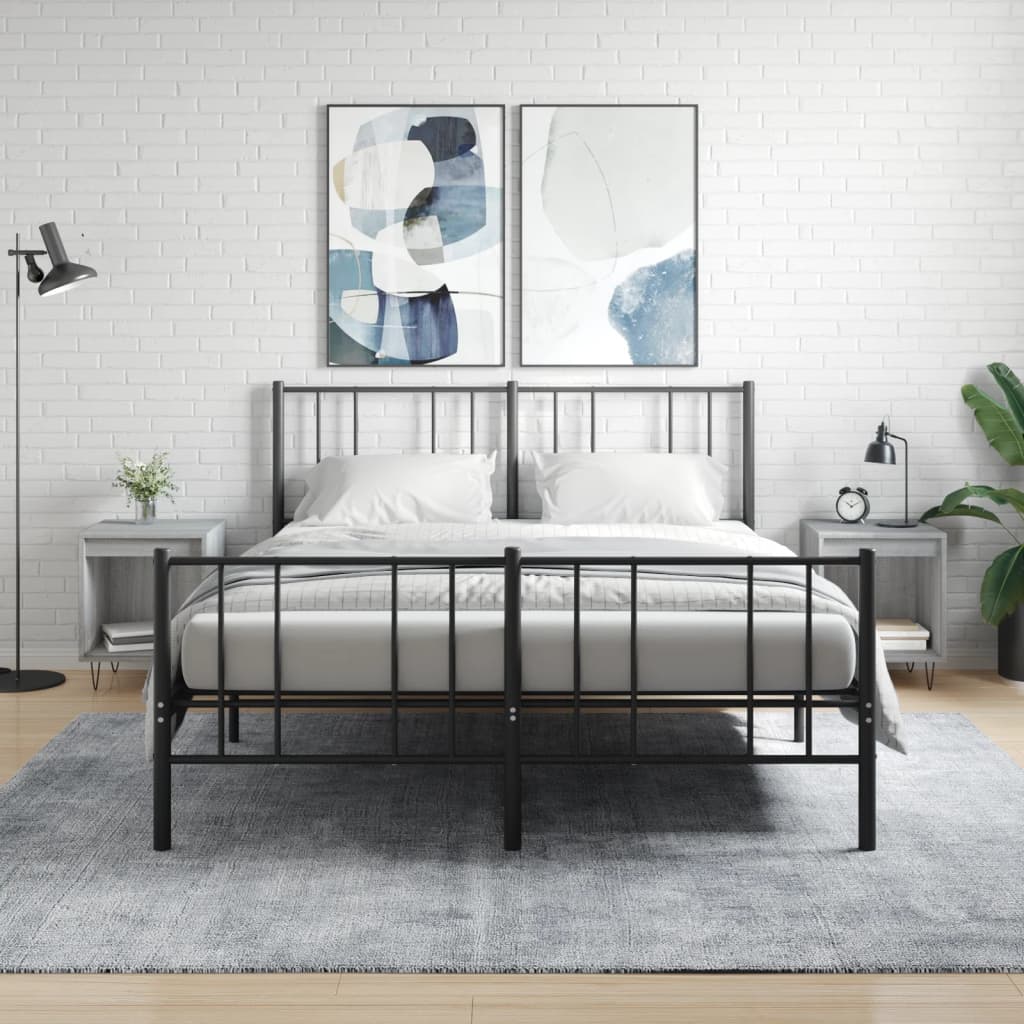 vidaXL Bedside Cabinets 2 pcs Grey Sonoma 40x35x50 cm Engineered Wood 1