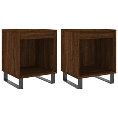Bedside Cabinets 40x35x50 cm Engineered Wood Brown oak