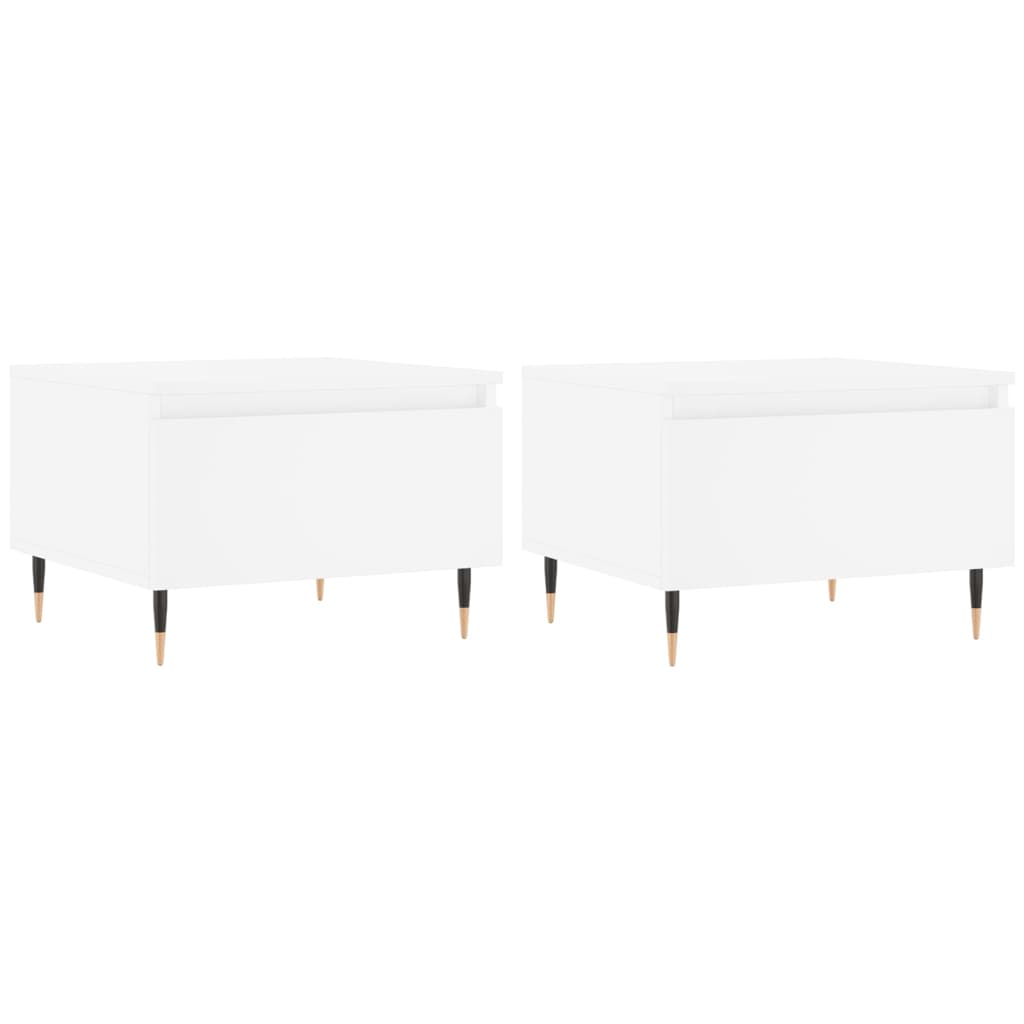 vidaXL Coffee Tables 2 pcs White 50x46x35 cm Engineered Wood 2