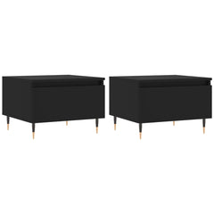 vidaXL Coffee Tables 2 pcs Black 50x46x35 cm Engineered Wood 2