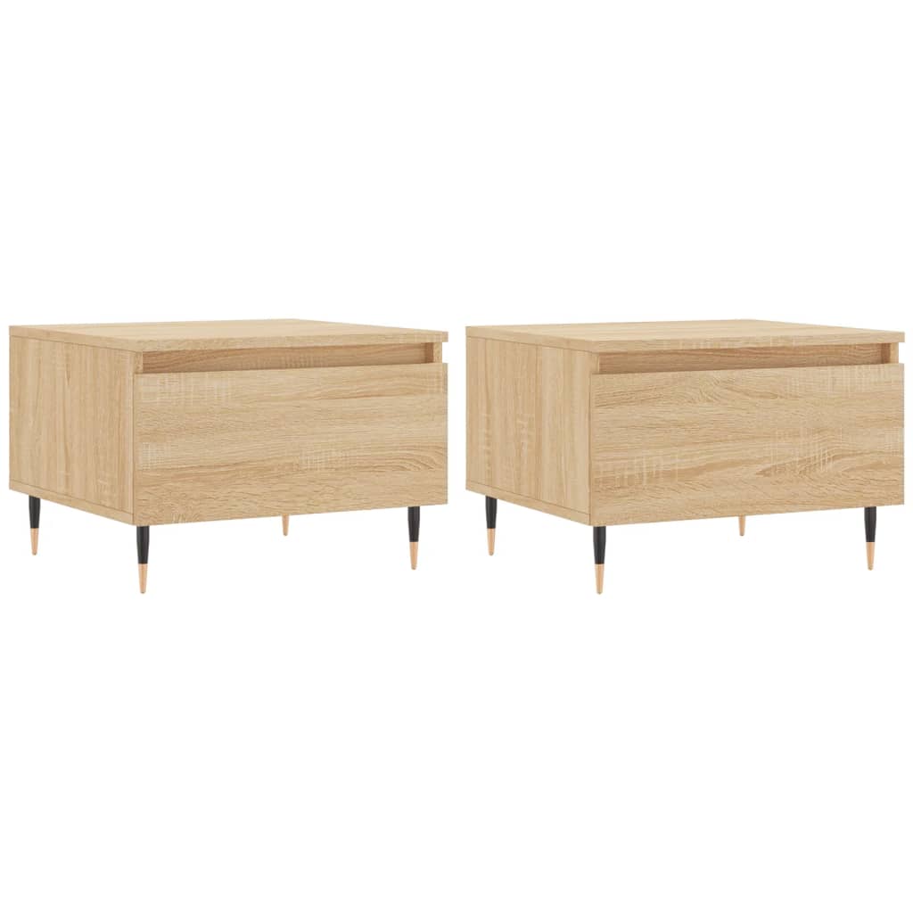vidaXL Coffee Tables 2 pcs Sonoma Oak 50x46x35 cm Engineered Wood 2