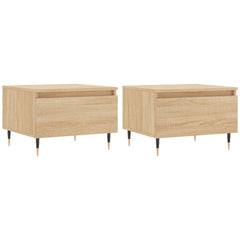 vidaXL Coffee Tables 2 pcs Sonoma Oak 50x46x35 cm Engineered Wood 2