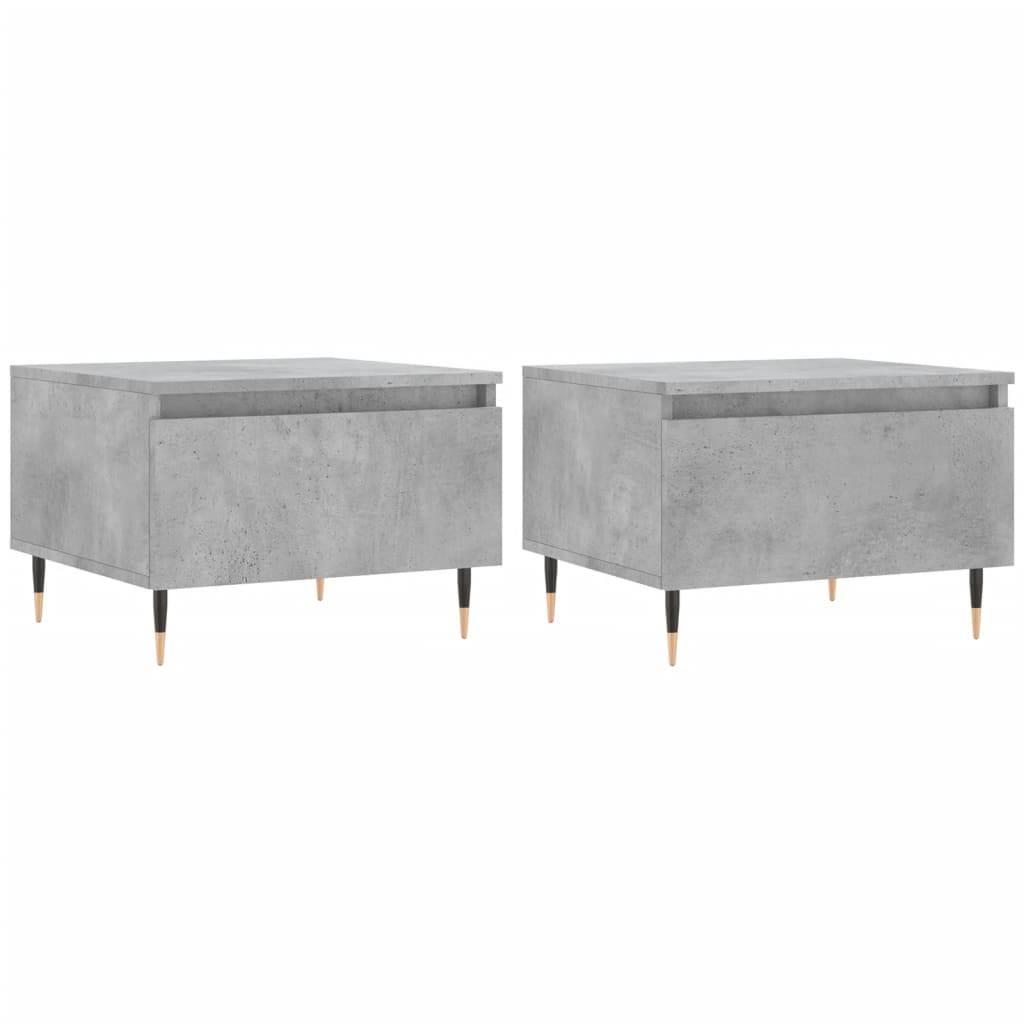 vidaXL Coffee Tables 2 pcs Concrete Grey 50x46x35 cm Engineered Wood 2