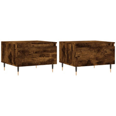 vidaXL Coffee Tables 2 pcs Smoked Oak 50x46x35 cm Engineered Wood 2