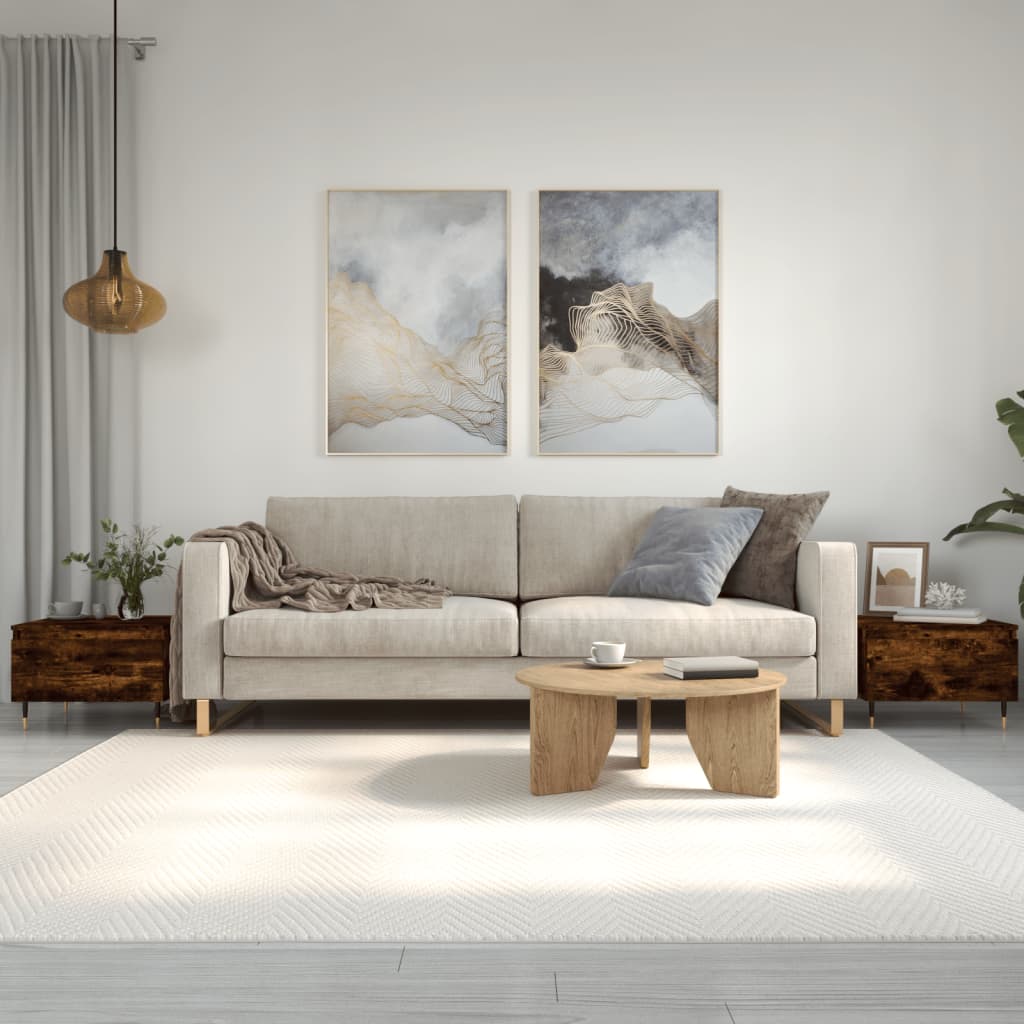 vidaXL Coffee Tables 2 pcs Smoked Oak 50x46x35 cm Engineered Wood 1