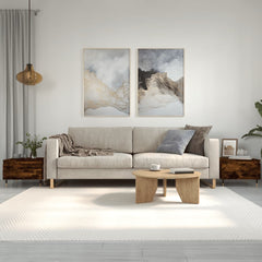 vidaXL Coffee Tables 2 pcs Smoked Oak 50x46x35 cm Engineered Wood 1