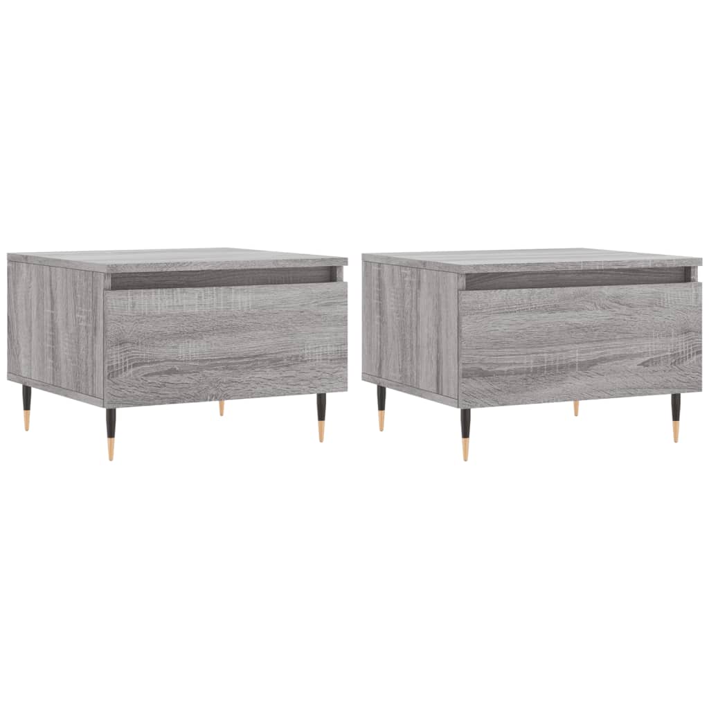 vidaXL Coffee Tables 2 pcs Grey Sonoma 50x46x35 cm Engineered Wood 2