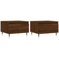 vidaXL Coffee Tables 2 pcs Brown Oak 50x46x35 cm Engineered Wood 2