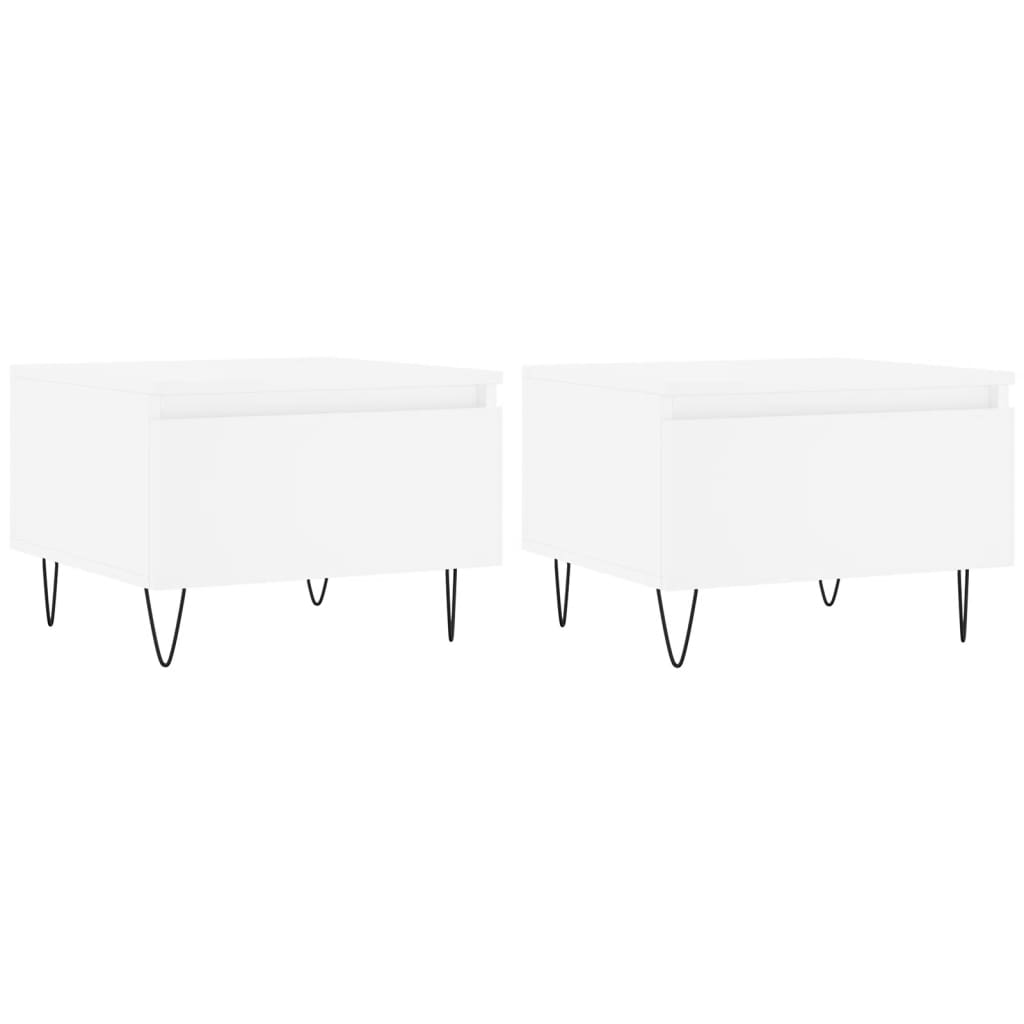 vidaXL Coffee Tables 2 pcs White 50x46x35 cm Engineered Wood 2