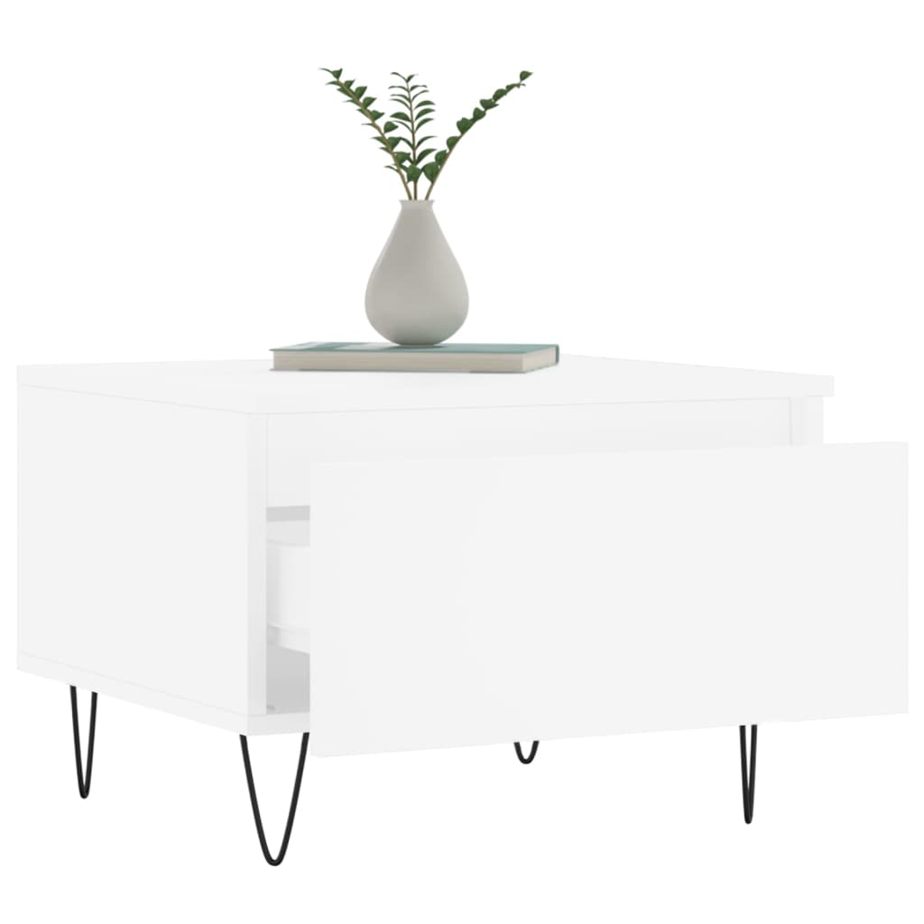 vidaXL Coffee Tables 2 pcs White 50x46x35 cm Engineered Wood 4