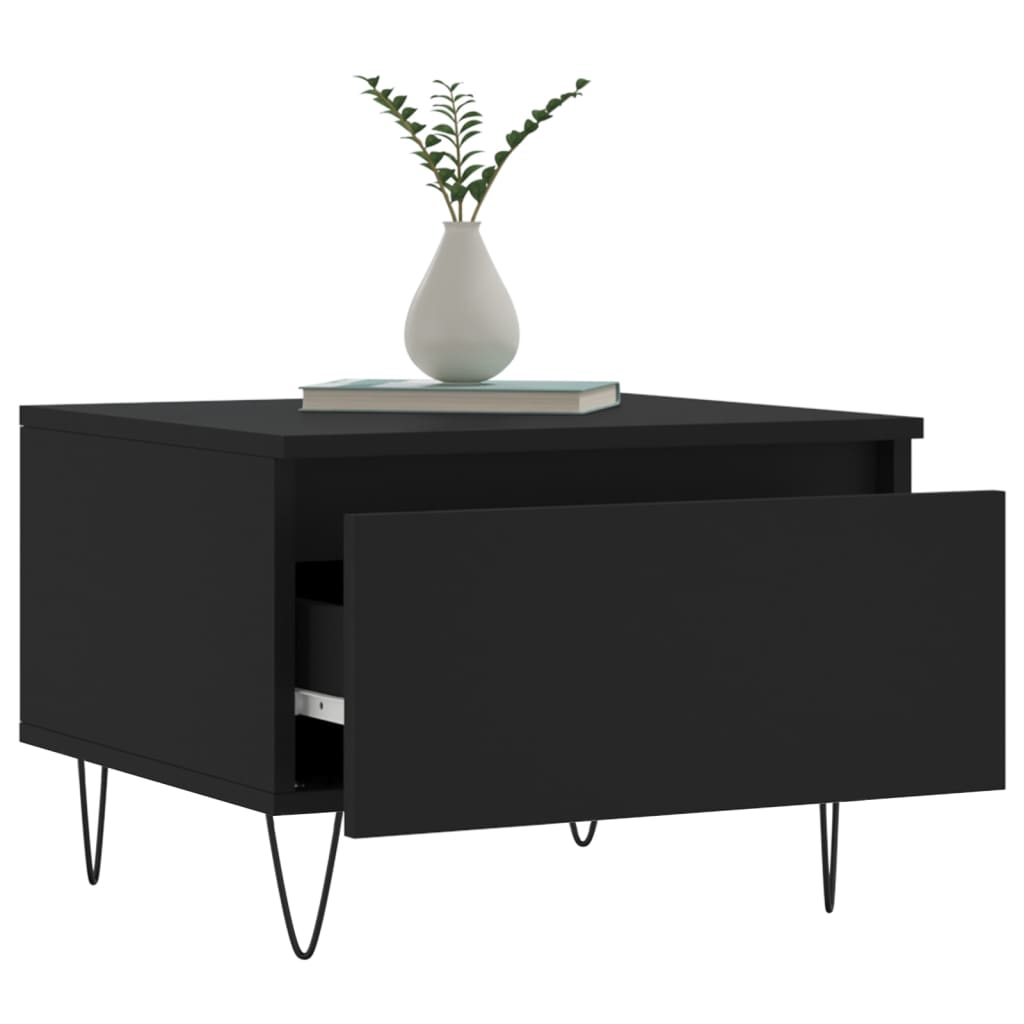 vidaXL Coffee Tables 2 pcs Black 50x46x35 cm Engineered Wood 4