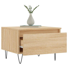 vidaXL Coffee Tables 2 pcs Sonoma Oak 50x46x35 cm Engineered Wood 4