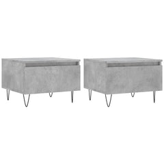 vidaXL Coffee Tables 2 pcs Concrete Grey 50x46x35 cm Engineered Wood 2