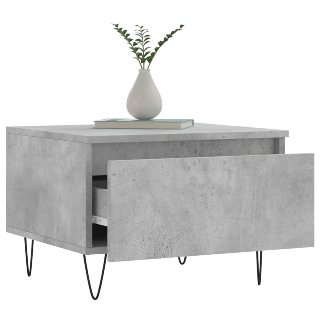 vidaXL Coffee Tables 2 pcs Concrete Grey 50x46x35 cm Engineered Wood 4