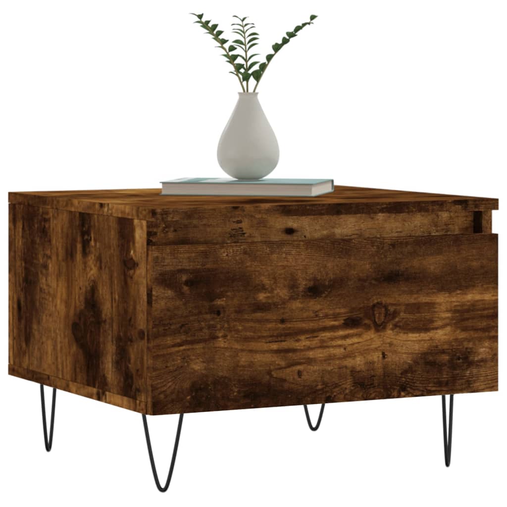vidaXL Coffee Tables 2 pcs Smoked Oak 50x46x35 cm Engineered Wood 3