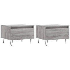 vidaXL Coffee Tables 2 pcs Grey Sonoma 50x46x35 cm Engineered Wood 2