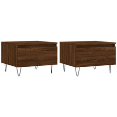 vidaXL Coffee Tables 2 pcs Brown Oak 50x46x35 cm Engineered Wood 2