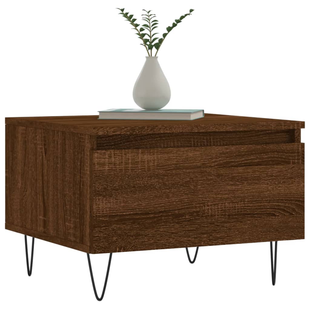 vidaXL Coffee Tables 2 pcs Brown Oak 50x46x35 cm Engineered Wood 3