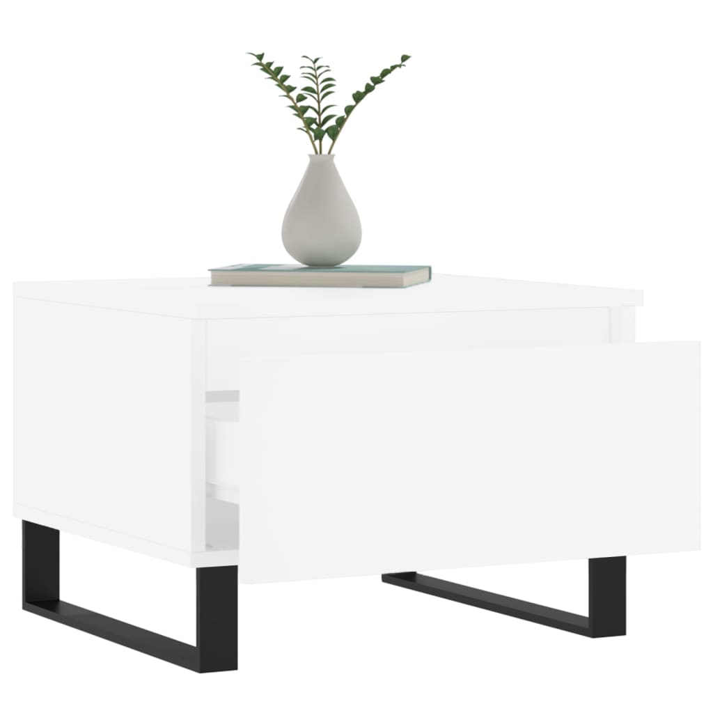 vidaXL Coffee Tables 2 pcs White 50x46x35 cm Engineered Wood 4