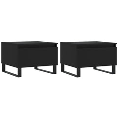 vidaXL Coffee Tables 2 pcs Black 50x46x35 cm Engineered Wood 2
