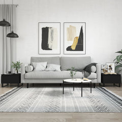 vidaXL Coffee Tables 2 pcs Black 50x46x35 cm Engineered Wood 1