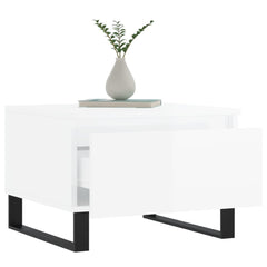 vidaXL Coffee Tables 2 pcs High Gloss White 50x46x35 cm Engineered Wood 4