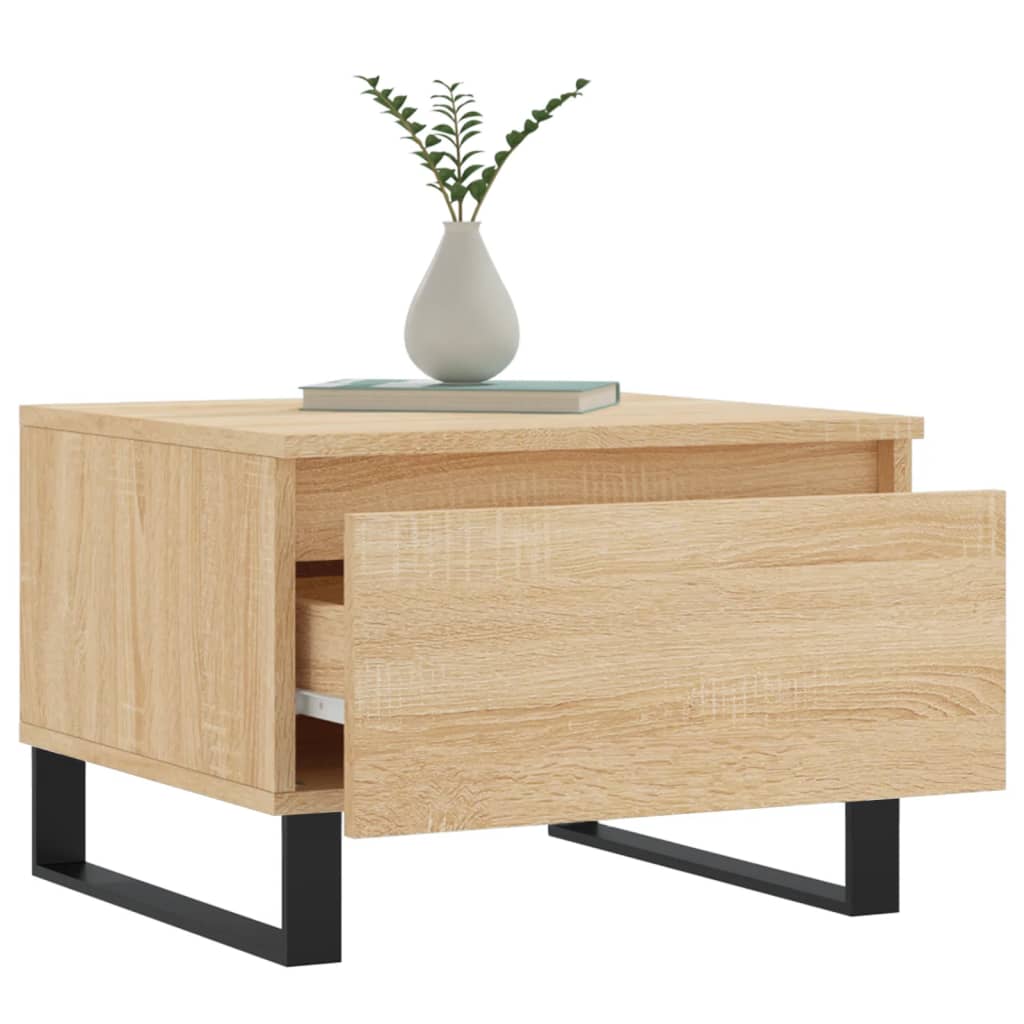 vidaXL Coffee Tables 2 pcs Sonoma Oak 50x46x35 cm Engineered Wood 4