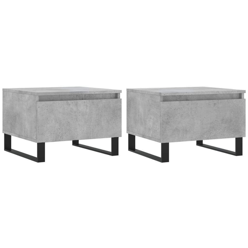 vidaXL Coffee Tables 2 pcs Concrete Grey 50x46x35 cm Engineered Wood 2