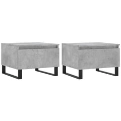 vidaXL Coffee Tables 2 pcs Concrete Grey 50x46x35 cm Engineered Wood 2