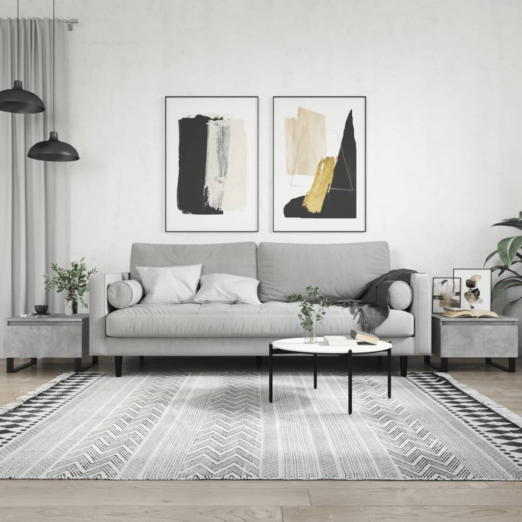 vidaXL Coffee Tables 2 pcs Concrete Grey 50x46x35 cm Engineered Wood 1