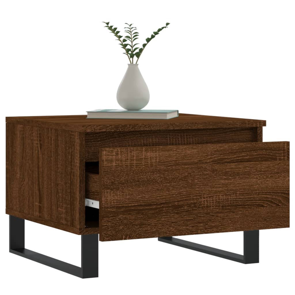 vidaXL Coffee Tables 2 pcs Brown Oak 50x46x35 cm Engineered Wood 4