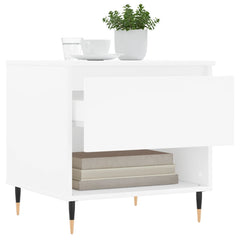 vidaXL Coffee Tables 2 pcs White 50x46x50 cm Engineered Wood 4