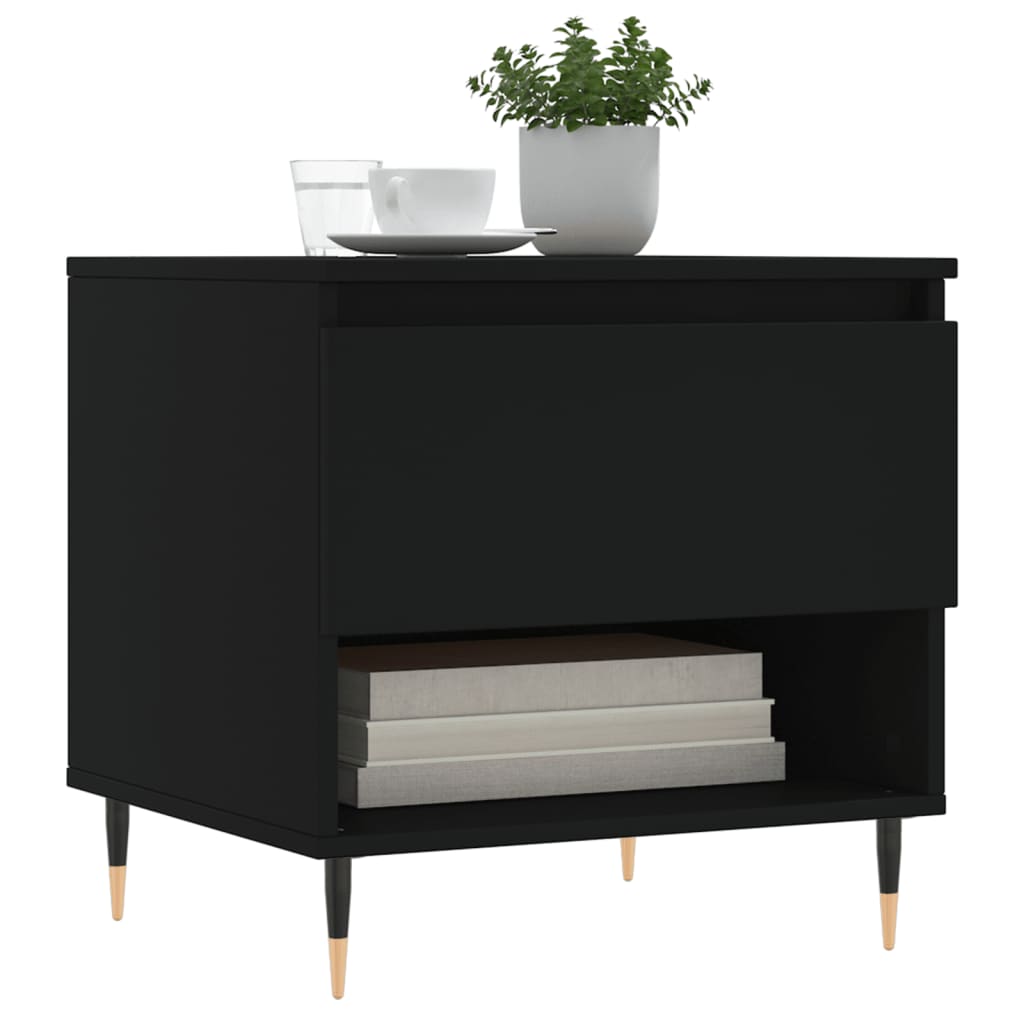 vidaXL Coffee Tables 2 pcs Black 50x46x50 cm Engineered Wood 3
