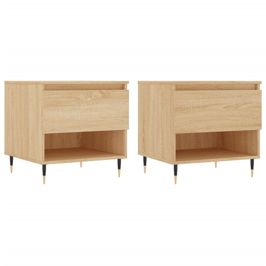 vidaXL Coffee Tables 2 pcs Sonoma Oak 50x46x50 cm Engineered Wood 2